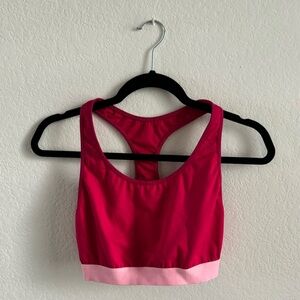 Old navy red and pink sports bra size large go dry